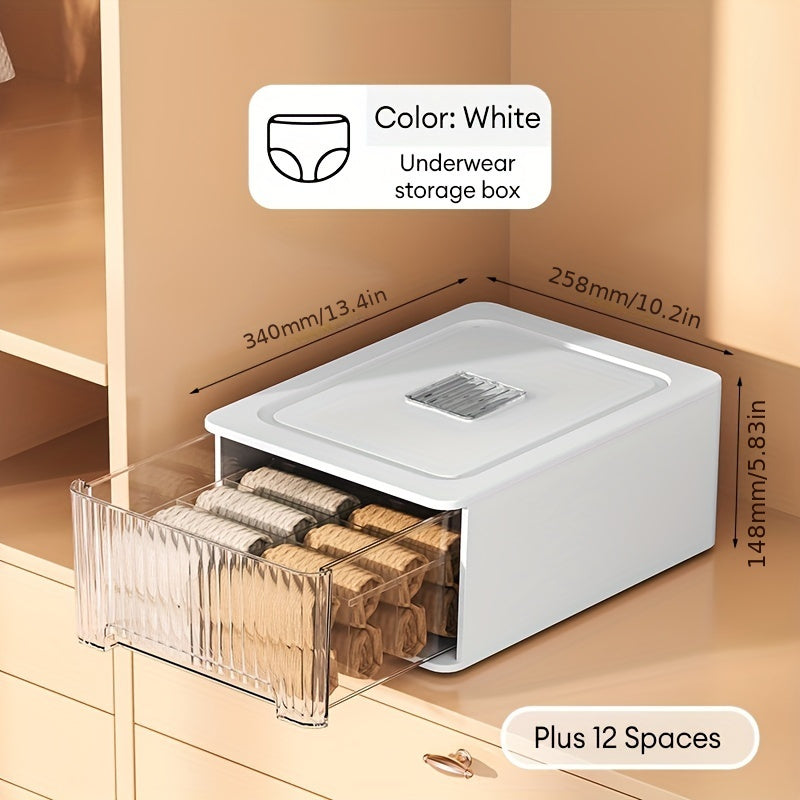 Transparent Underwear Organizer Storage Box Wall mounted Drawer