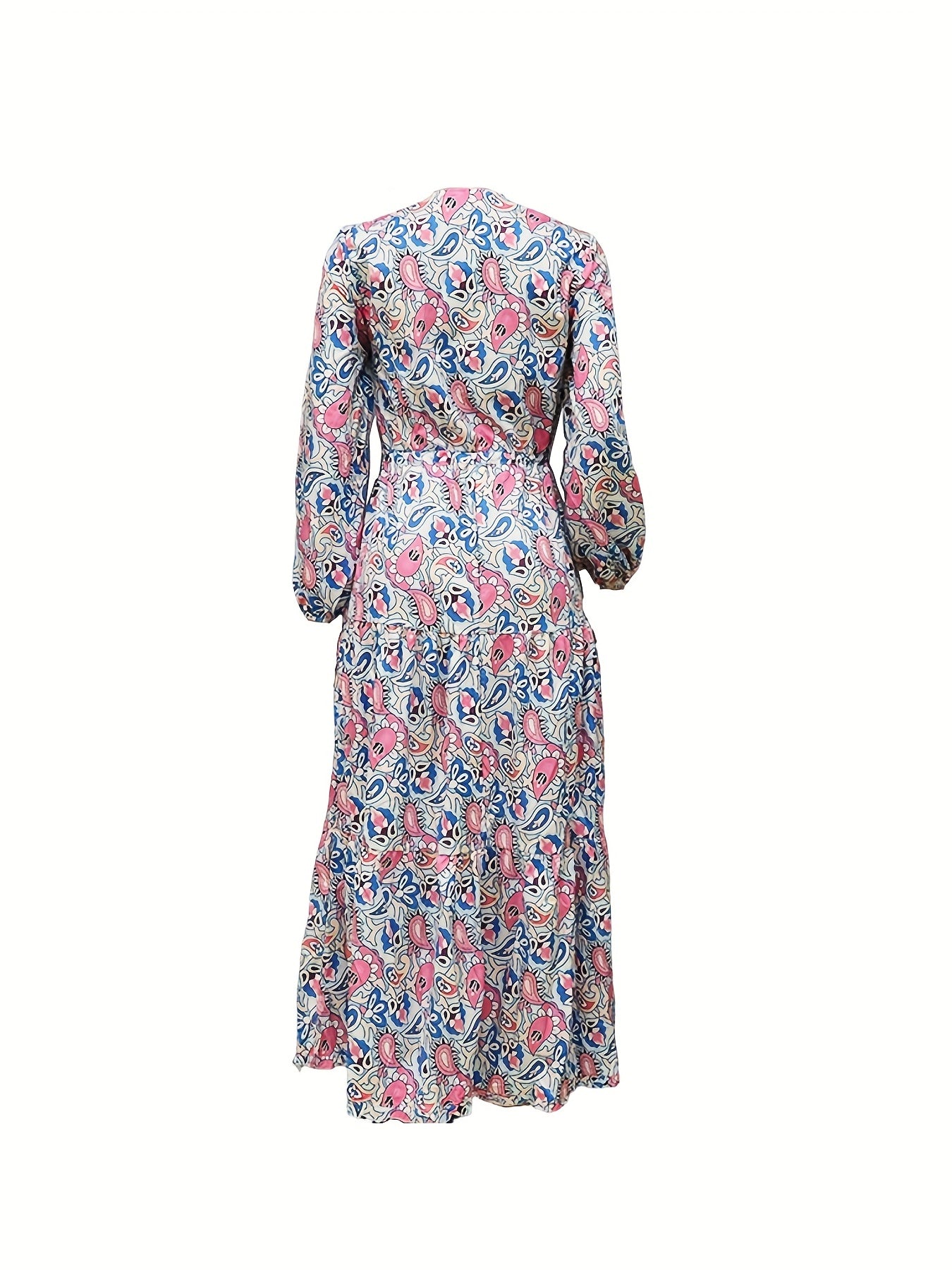 Paisley Print Maxi Smock Dress