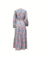 Paisley Print Maxi Smock Dress