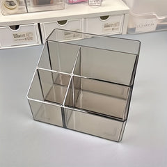 Transparent Desktop Pen Holder Storage Box for Students