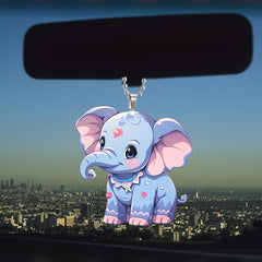 Elephant Car Pendant Keychain, Stylish Interior Decoration