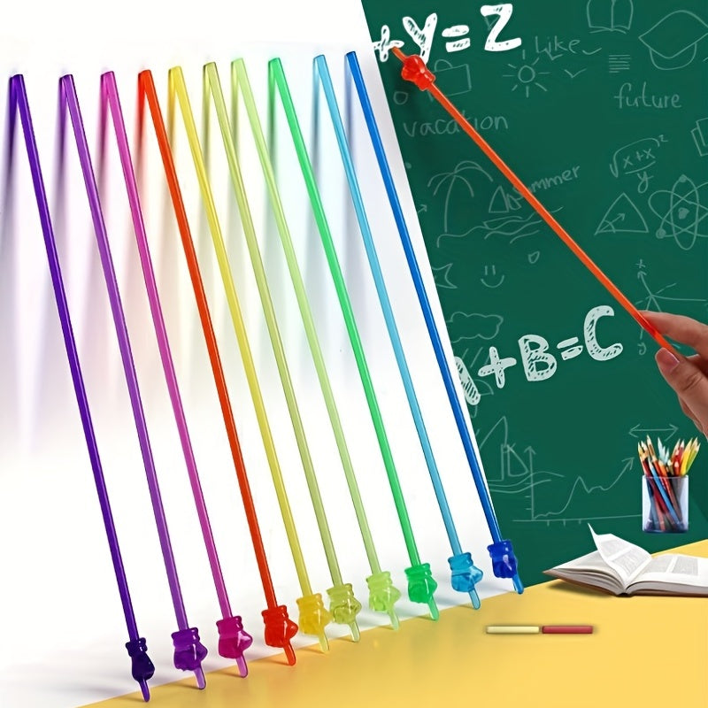 10pcs Classroom Teaching Sticks for Blackboard Reading & Drawing
