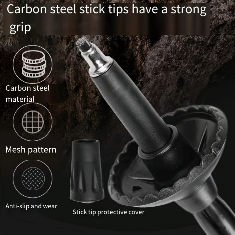 Aluminum Hiking Stick with T Curved Handle