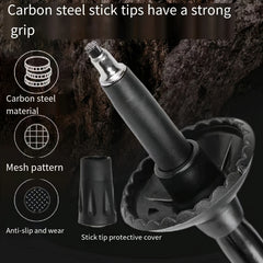 Aluminum Hiking Stick with T Curved Handle