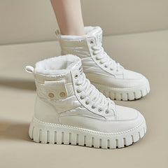 Plush Lined Thermal Furry Chunky Snow Boots