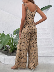 Wide Leg Jumpsuit Sleeveless Tied Cami Jumpsuit Women's Clothing