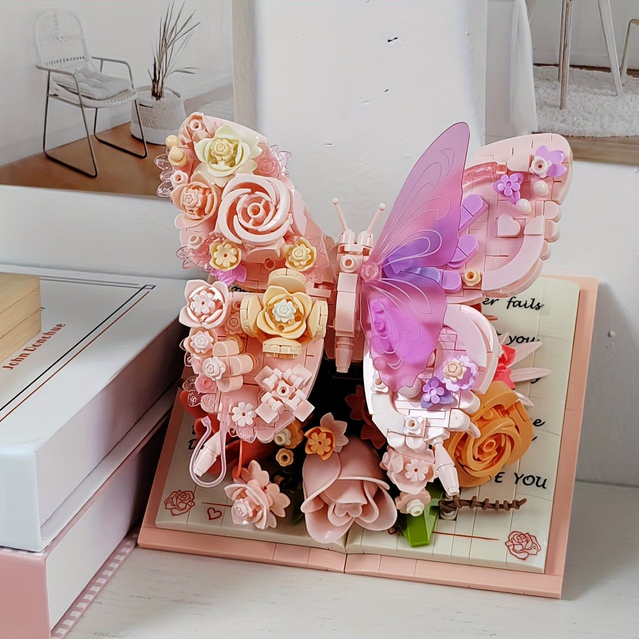 1000 Particle Dream Butterfly Flower Dance Building Blocks Relax Toy for Adults