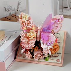 1000 Particle Dream Butterfly Flower Dance Building Blocks Relax Toy for Adults