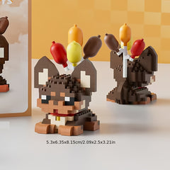 Dog Series Cartoon Animal Figurine Building Set Creative Gift