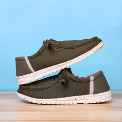 Men's Canvas Lace Up Casual Shoes Non Slip Sneakers