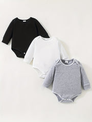 Baby's Long Sleeve Romper Set - Infant Bodysuit Clothes