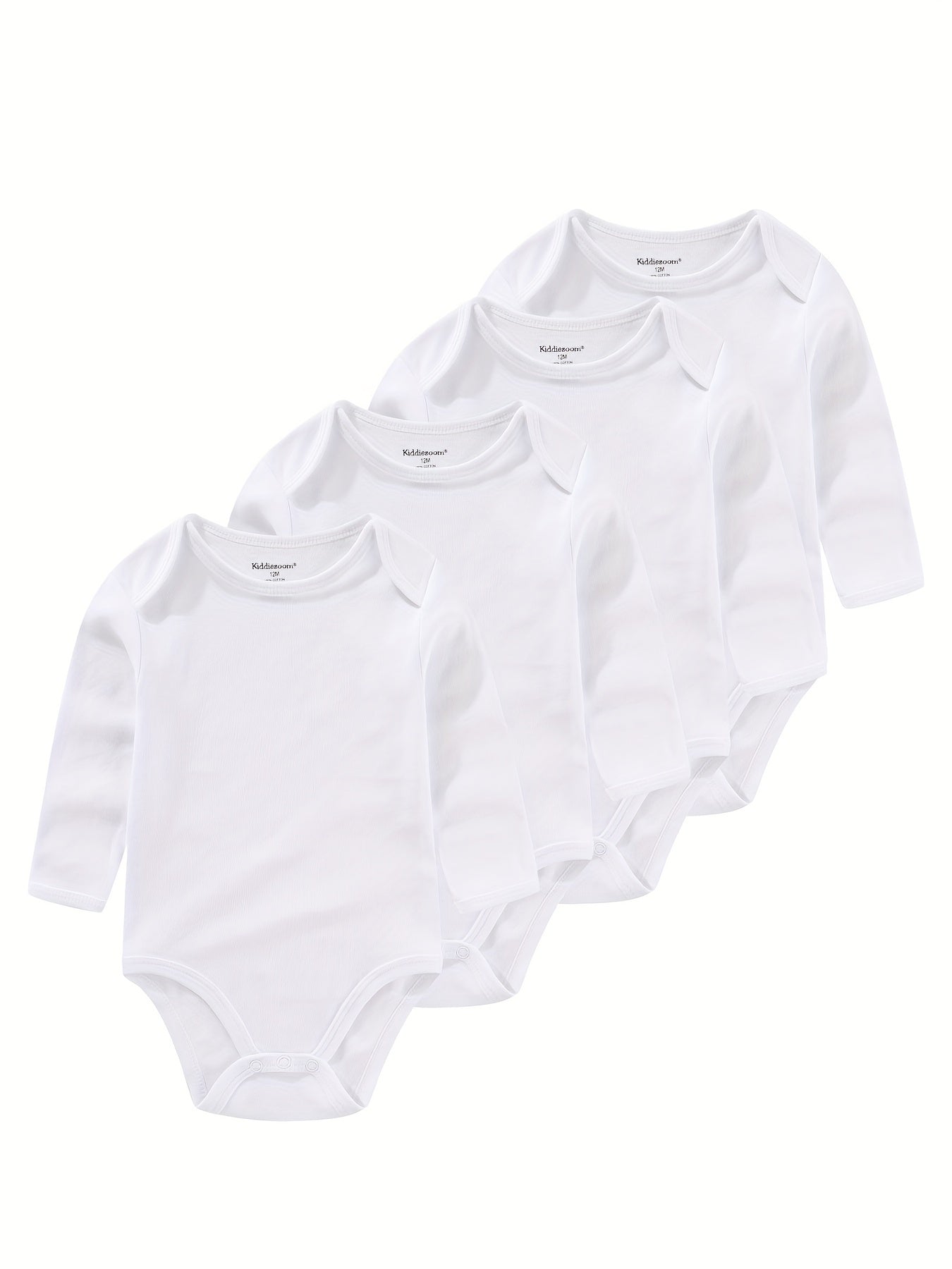 4Pcs Set Unisex Long Sleeve Baby Bodysuits Cotton Newborn Baby Clothes