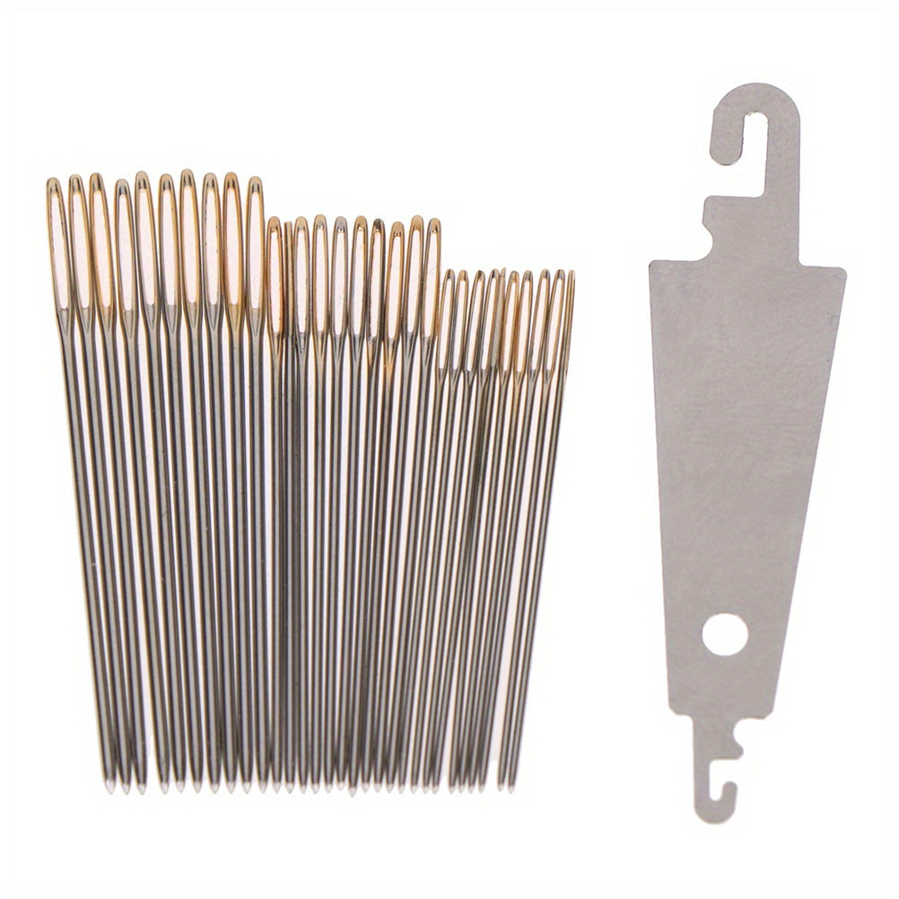 30pc Hand Sewing Needles w/ Bottle & Threader Embroidery Needles S