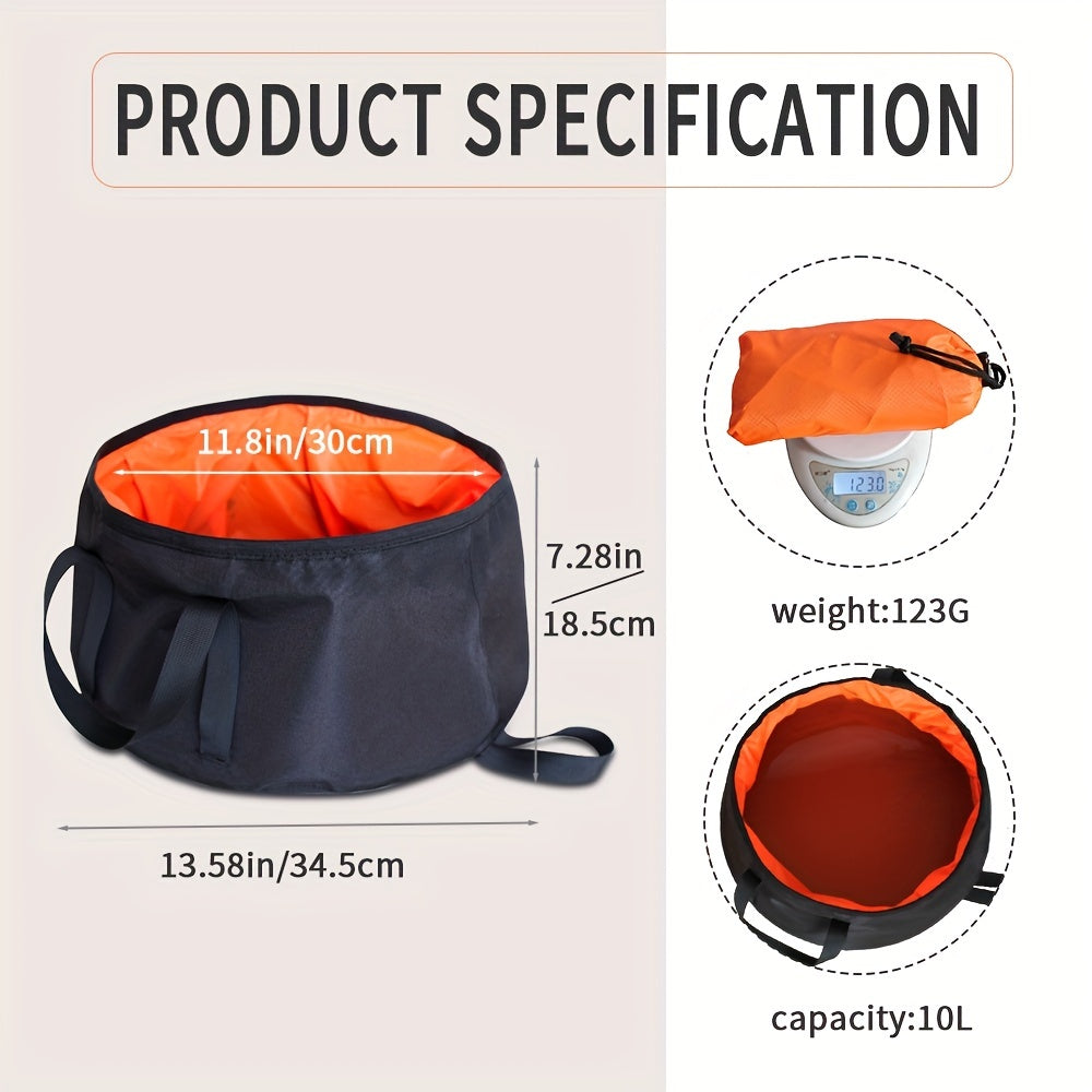 Portable Foldable Bucket Lightweight Nylon Washbasin 10L