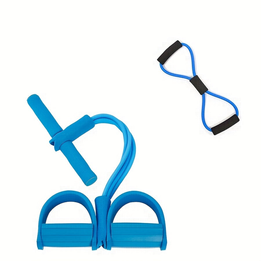 4 Tubes Yoga Pedal Puller Resistance Rope for Tummy Chest Workout