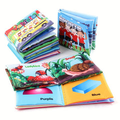 Baby Cloth Books Set of 6 Shape Sports Dinosaur Traffic Music Insect