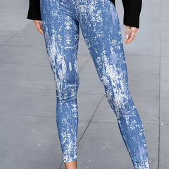 Tie Dye High Rise Skinny Trousers
