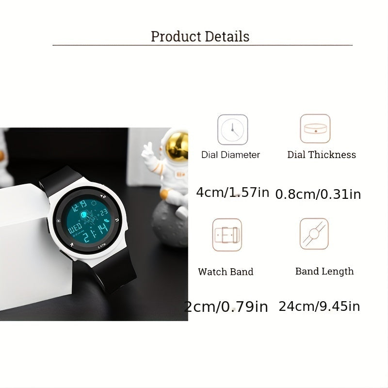 Waterproof Space Man Watch For Boys Alarm Clock