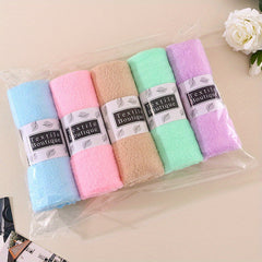 5pcs Coral Velvet Towels for Outdoor, Water Absorbent & Non-shedding