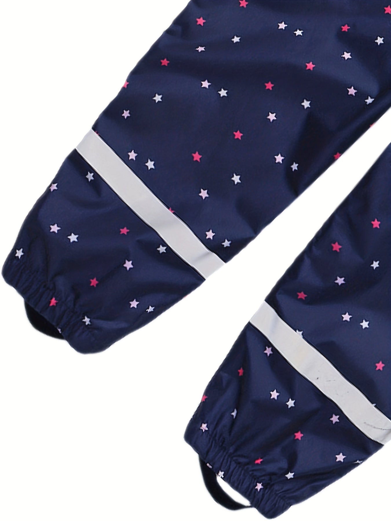 Girls' Star Print Overalls & Rain Pants Set