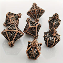 Hollow Wine Bottle Dice Set Of 7 For RPG Games
