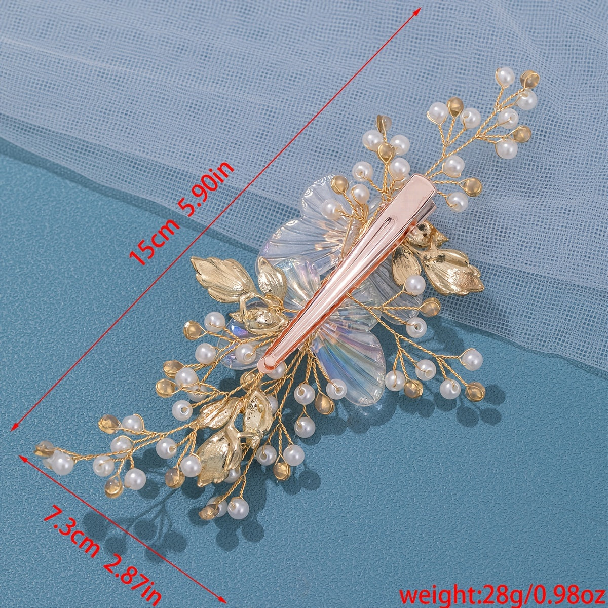 Girls Butterfly Faux Pearl Hairpin Rhinestone Fairy Hairpin