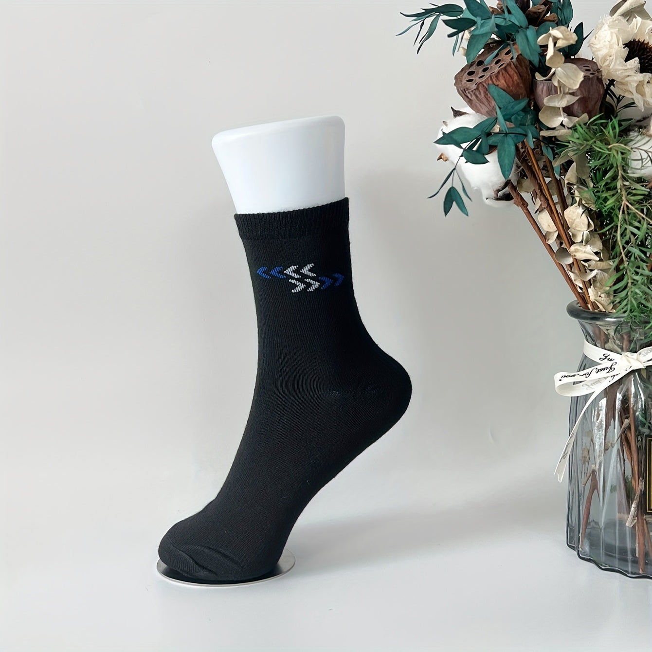 10 Pairs Men's Mid Calf Sweat-absorbing Breathable Socks
