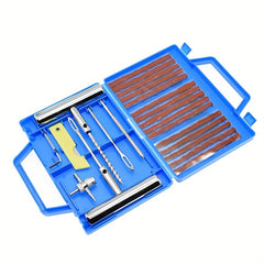23pcs Tire Plug Kit Heavy Duty Repair Tools Emergency Fix Punctures Flats Patch