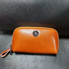 Women's Zipper Wallet Coin Purse Phone Case Handbag Wristlet Coffee Green