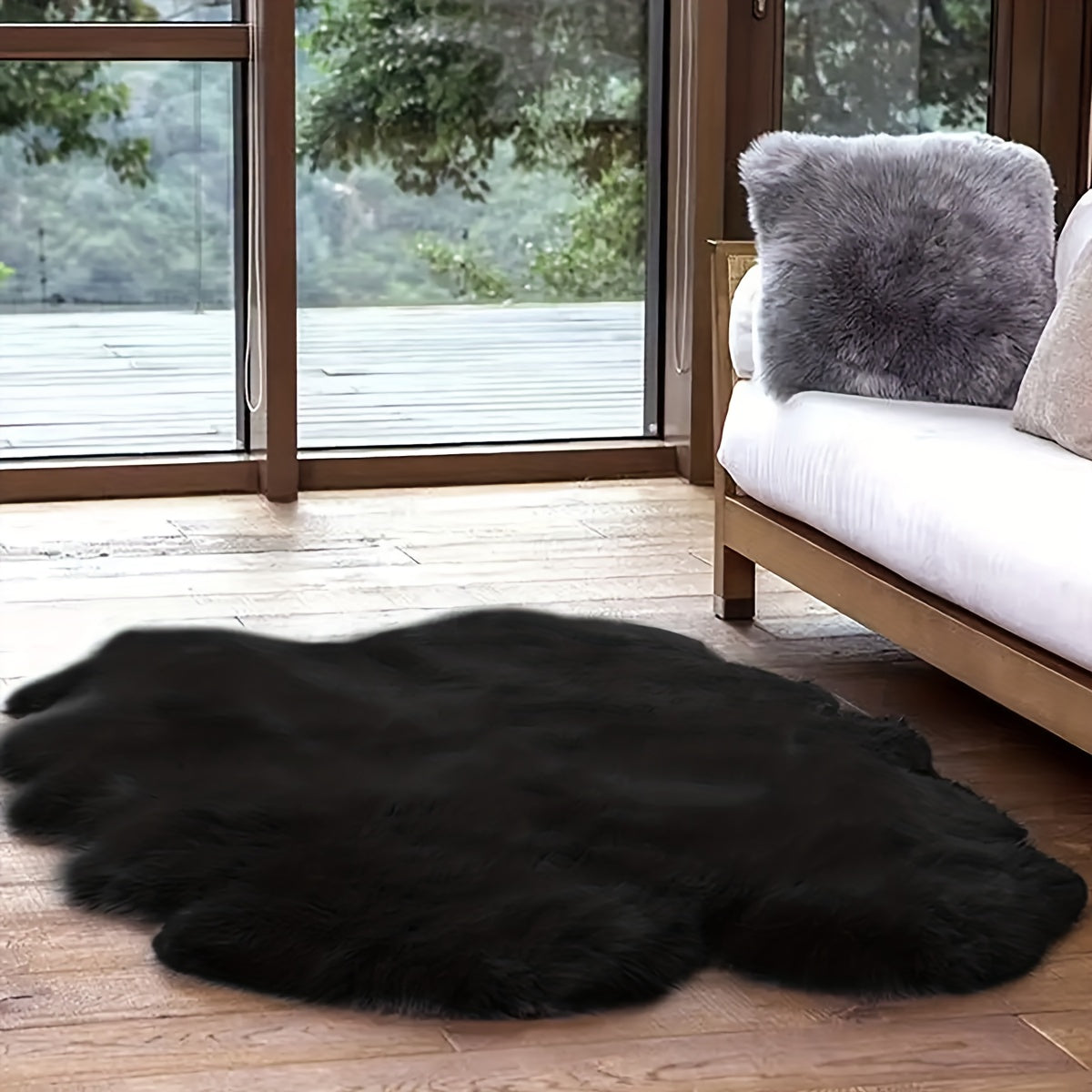 Soft Shaggy Area Rug Sheepskin Fuzzy Rug Nursery Decor Throw Rugs Bedroom