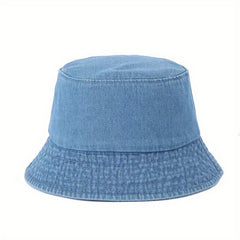Denim Bucket Hat Distressed Sunshade Basin Hat Unisex Fisherman Cap