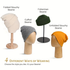 Knitted Hats Winter Beanie Men Women Soft Warm Unisex Cuffed Beanie