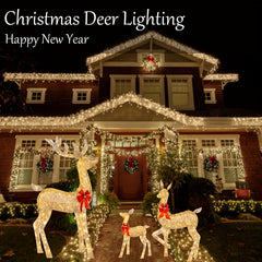 Christmas Deer Lighting Happy Year Decoration