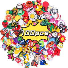 70 Pcs Random PVC Shoe Charms Garden Shoes Wristband Bracelet Docreation