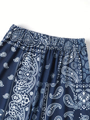 Girls Abstract Graphic Sweatpants Elastic Waist Loose Casual Sport Jogger Pants