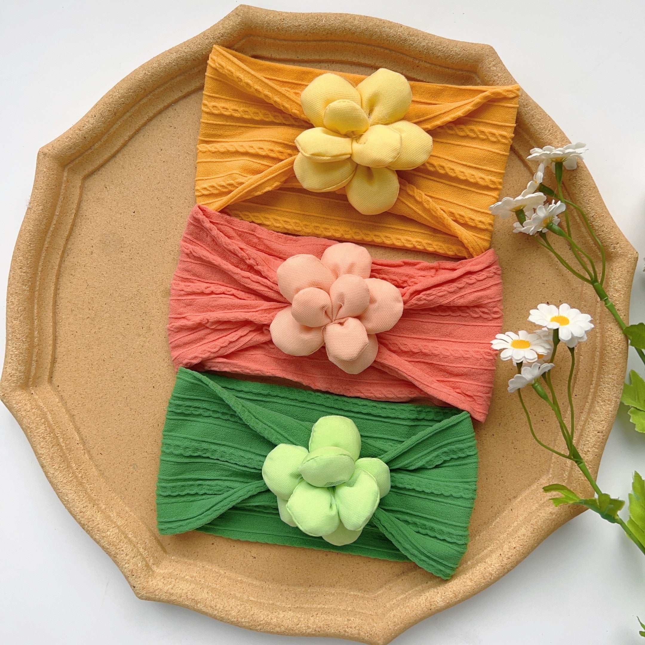 3pcs Flowers Headband for Baby Girls