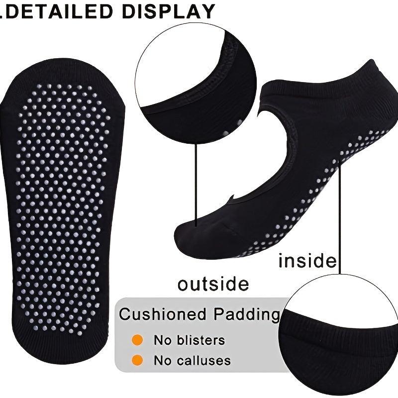 Soft Non Slip Cushioned Socks for Yoga Pilates Ballet Small