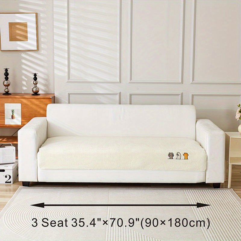 Sherpa Sofa Slipcover Plush Furniture Protector