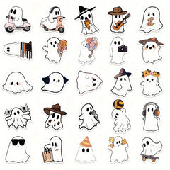 50pcs Small Ghost Stickers Waterproof for Car Guitar Skateboard Phone Laptop