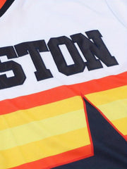 Men's HOUSTON 34 Embroidery Baseball Jersey Short Sleeve Shirt