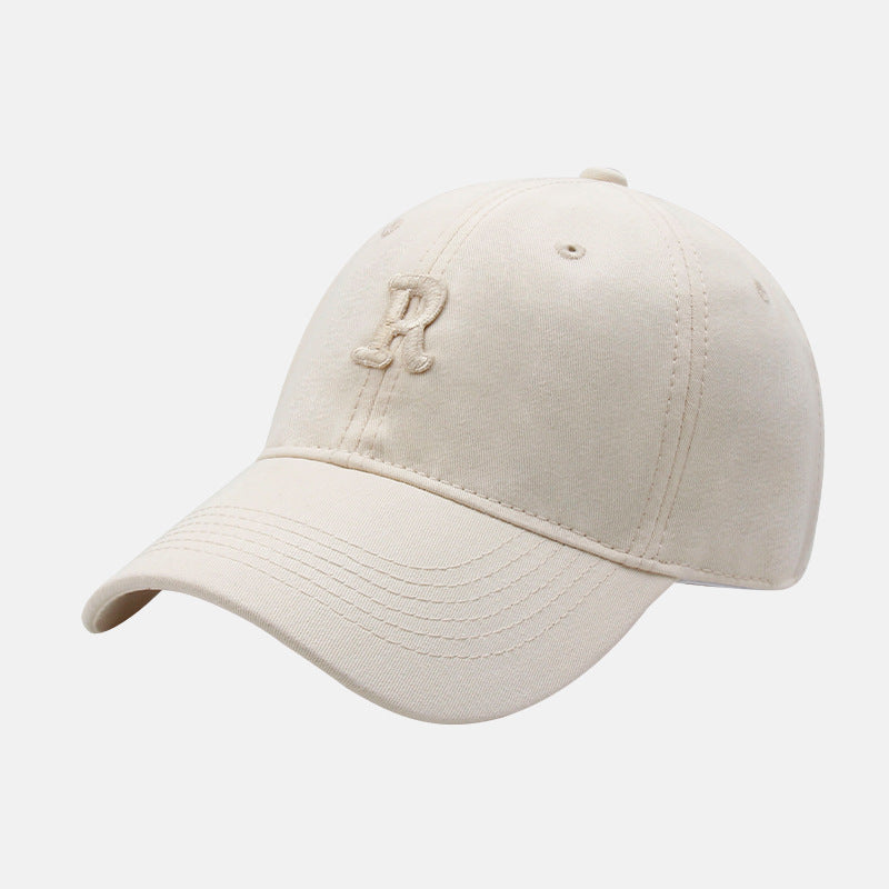 R Embroidery Baseball Cap Solid Sun Hat Lightweight Sports Hat For Women