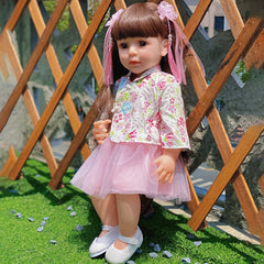 Silicone Simulation Baby Doll Girl Toy Dress Up Hair Styling