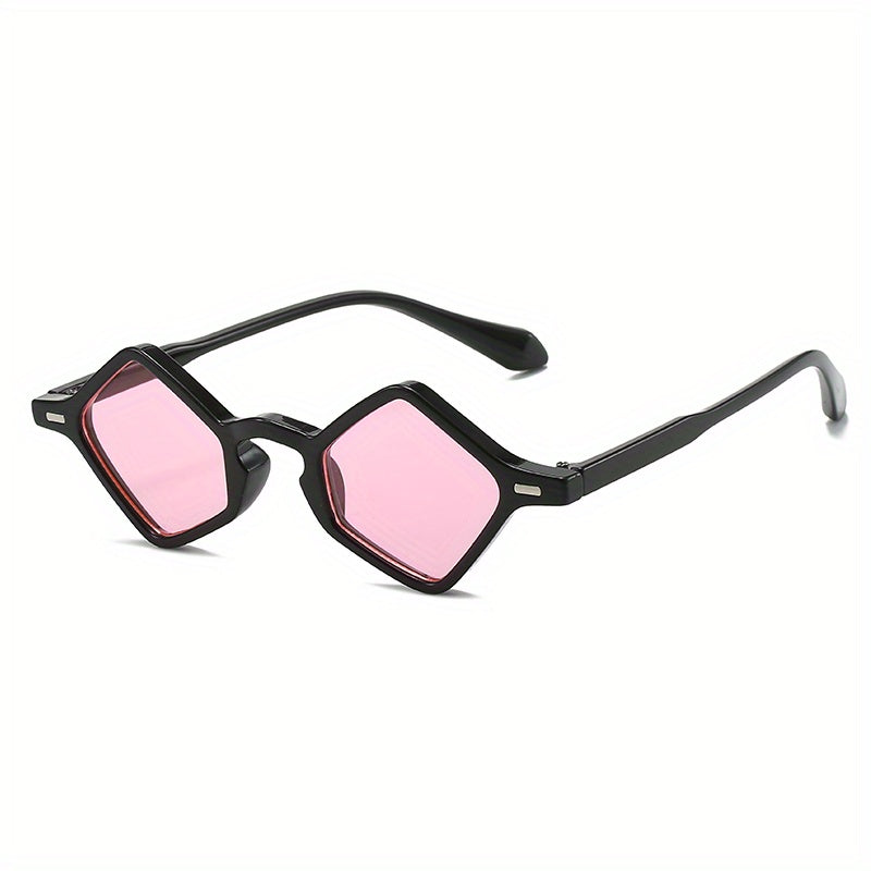 Geometric Frame Sunglasses Tinted Lens Rivet Eyewear
