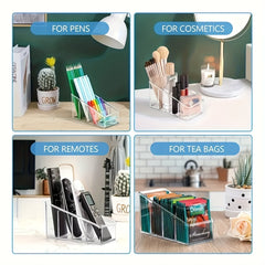 Transparent Remote Control Holder for Makeup Brushes and Pens