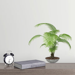 Green Plant Wall Decal Leaves Potted Plant Wall Sticker Bonsai Decal