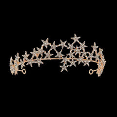 Silver Tiara Crown Crystal Headband Rhinestone Bride Bridal Wedding Prom