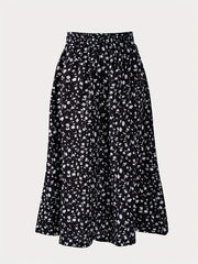 Floral Print High Waist Maxi Skirt