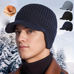 Men's Thickened Knitted Hat Ear Protection Winter Hat