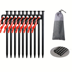 10pcs Ground Nails Nail Cover Bag for Camping Tent Beach Windproof