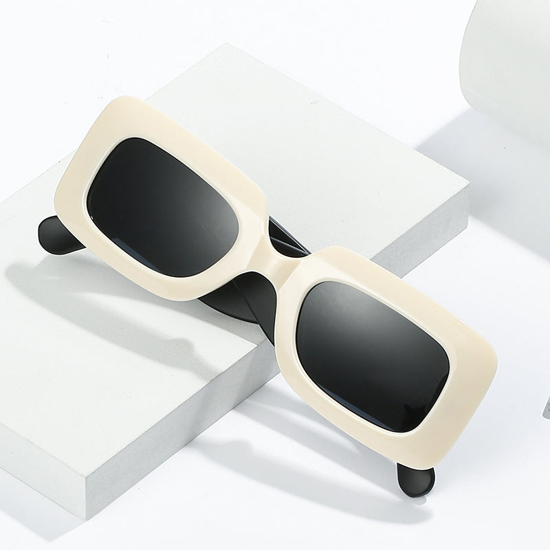 Vintage 90s Rectangle Sunglasses Women Narrow Square Frame